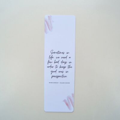 Maybe Someday Colleen Hoover 'bad days' - bookmark