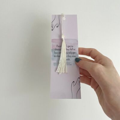 Maybe Someday Colleen Hoover 'fall in love' - bookmark with tassel