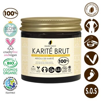 Absolu de karité 500 mL - Beurre de karité brut et frais - Pot en verre 1