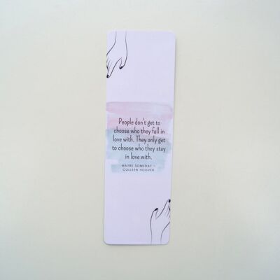 Maybe Someday Colleen Hoover 'fall in love' - bookmark