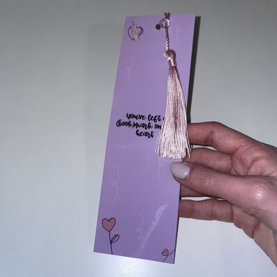 You've left a (book)mark on my heart - bookmark with tassel