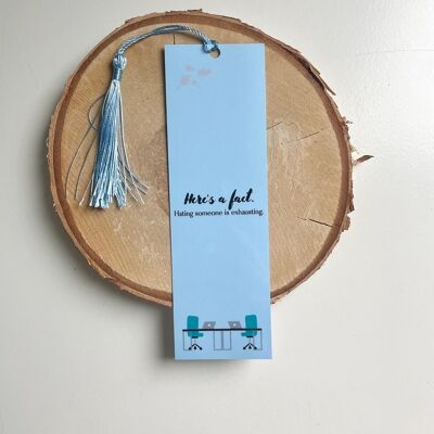 The Hating Game light blue Sally Thorne - bookmark with tassel