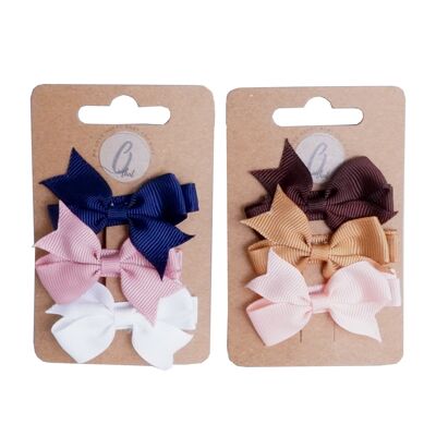 Alligator clip bow Natural