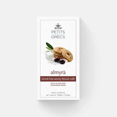 Olives d'Almyra - Rouleaux de biscuits salés à la féta grecque