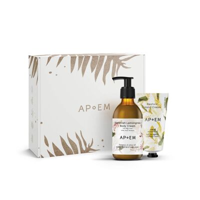 APoEM Pack Mains Mandarine & Crème Corps Citronnelle