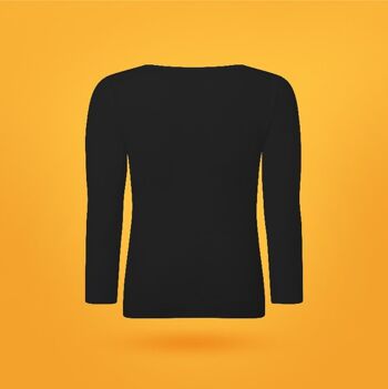 T-shirt de compression gainant à manches longues – Noir - Noir 3