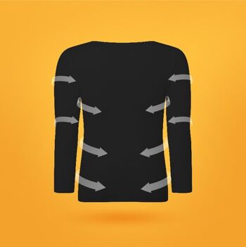 T-shirt de compression gainant à manches longues – Noir - Noir 5
