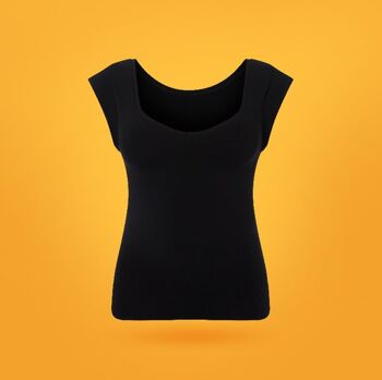 T-shirt de compression galbant à manches courtes - Noir - Noir 2