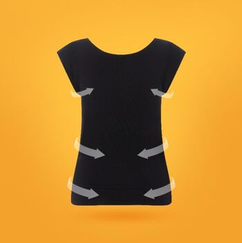 T-shirt de compression galbant à manches courtes - Noir - Noir 5