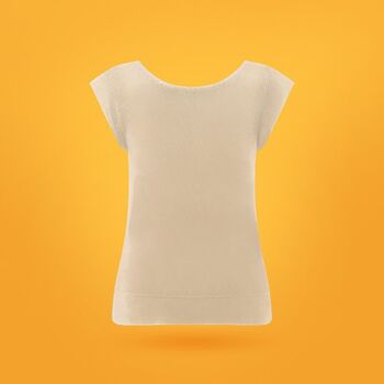 T-shirt de compression galbant manches courtes - Amande - Amande 3