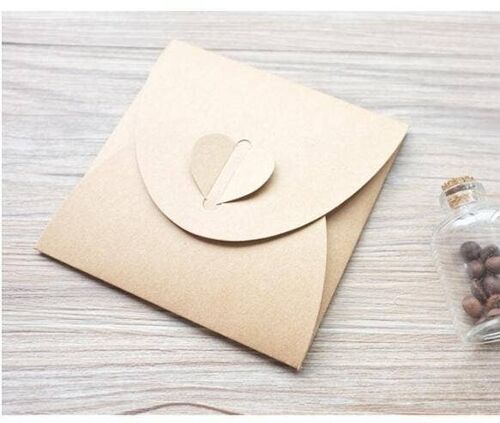 Craft paper envelope LOVE 130x130mm