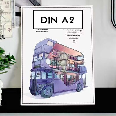 Knight Bus - Affiche + carte - Format DINA2