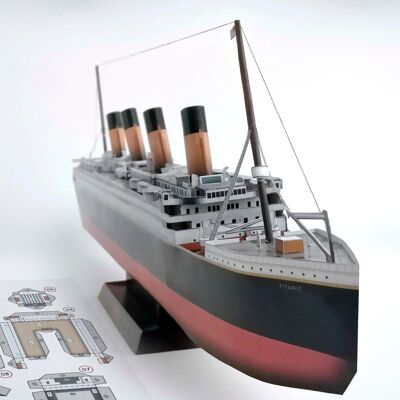 Papier découpé RMS TITANIC - Maquette découpée - Set pour assembler le vaisseau à l'échelle 1:400 - Livret à assembler