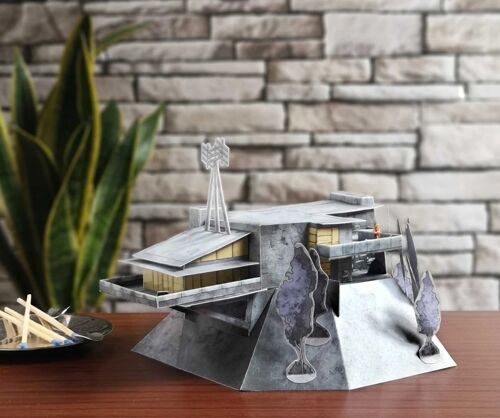 Casa recortable de papel de la casa VANDAMM - miniatura de la casa Con la Muerte en los Talones - Maqueta recortable de papel - Cuadernillo para montar
