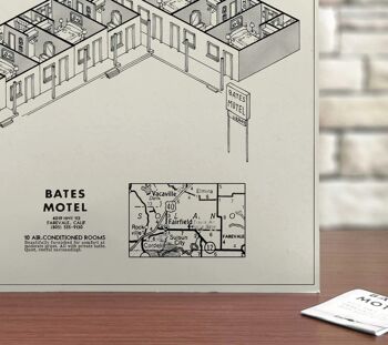 Plan de motel inspiré de PSYCHO - Plan de l'hôtel BATES 3