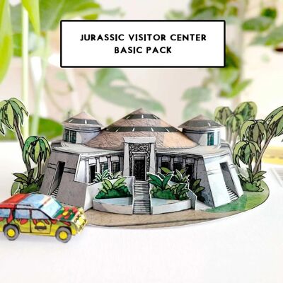 Jurassic Visitor Center - Papiermodell zum Ausschneiden - DINA4