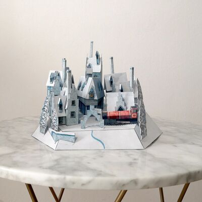CUT-OUT model of magical town - Cut-out paper model - DINA4