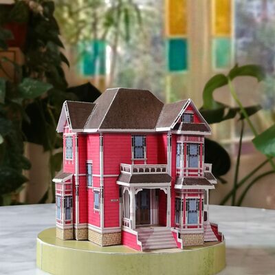 HAUNTED HOUSE - Modell zum Ausschneiden - Halliwell Mansion - Kostenlose Seite zum Buch der Schatten - Maßstab H0 - DINA4