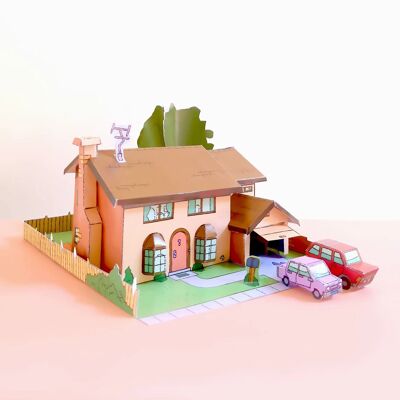 SIMPSONS HOUSE - Cut-out model - Includes the Gunboat - Scale H0 - DINA4
