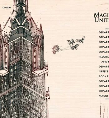 Magical US Congress - Illustration Originale - Affiche - Format DINA3 4