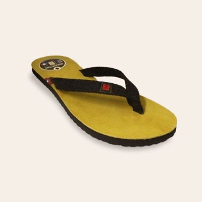 Tong / Flip Flop leather MOOREA Yellow