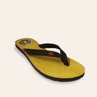 Tong / Flip Flop leather MOOREA Yellow