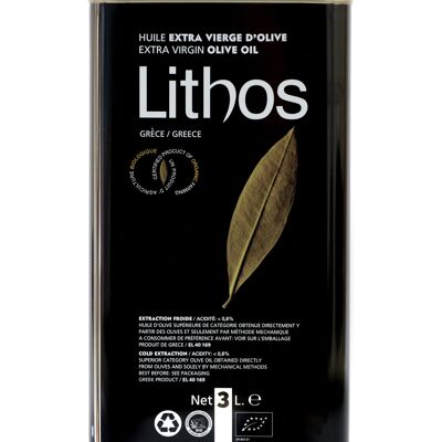 Huile d'olive LITHOS BIO 3 L