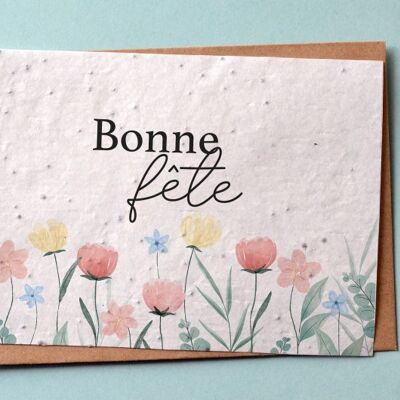 Card to plant Happy Birthday Flowers.