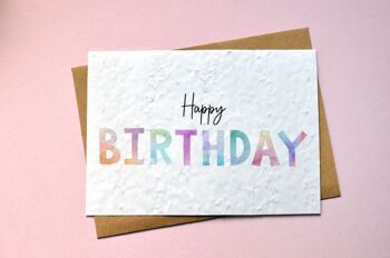 Carte à planter Happy Birthday