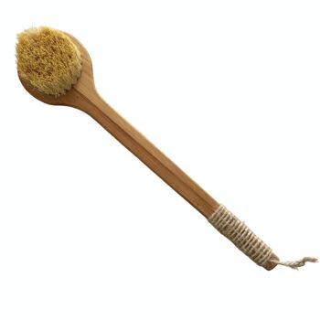 Brosse pour le dos et le corps végétalienne faite à la main, adaptée au brossage à sec 2