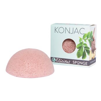 Éponge visage naturelle Konjac Lycopène - anti-âge 1