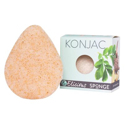 Natural Konjac facial sponge Walnut - gentle peeling