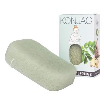 Eponge de bain Konjac Naturelle Extra Epaisse Aloe Vera - hydratante 1