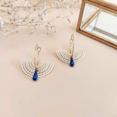 La Lunaire earrings in navy blue