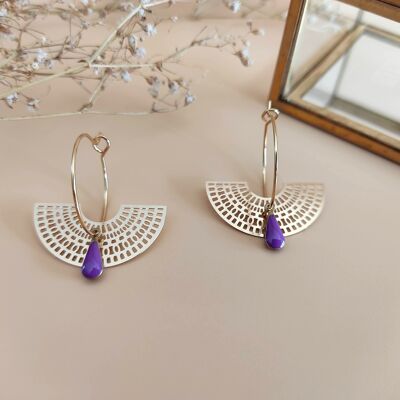 La Lunar purple earrings