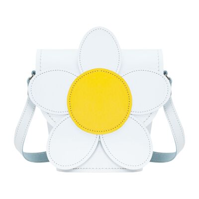 Borsa in pelle fatta a mano Daisy - bianca