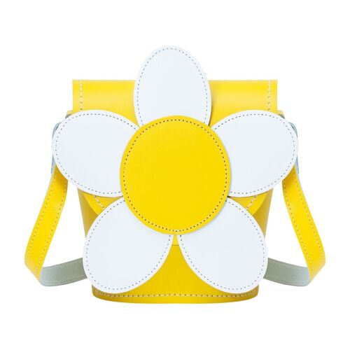 Daisy Handmade Leather Bag - Pastel Yellow