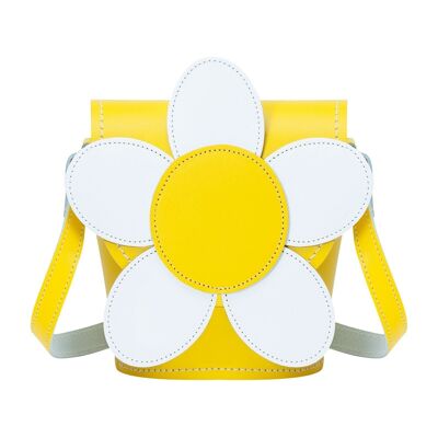 Sac en cuir fait main Daisy - Jaune pastel