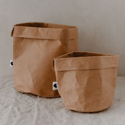 Paperbag set of 2 natural (PU = 6 sets)