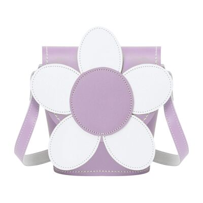 Daisy Handmade Leather Bag - Pastel Violet