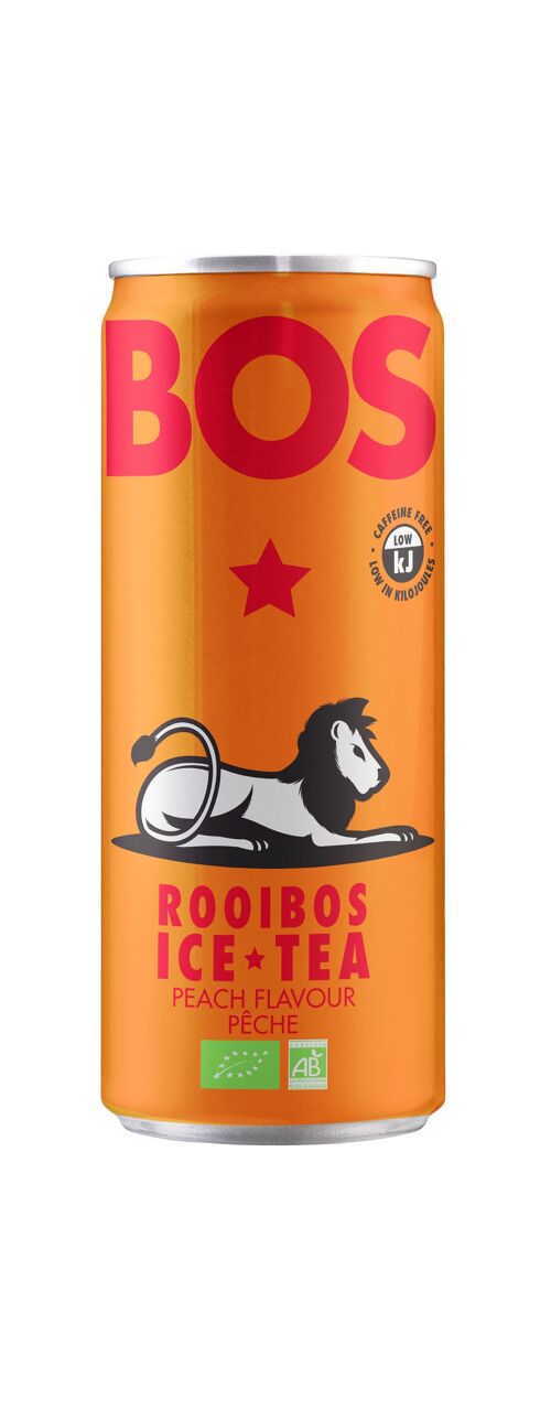 Ice Tea Peach - Organic Rooibos - 250ml can - BOS