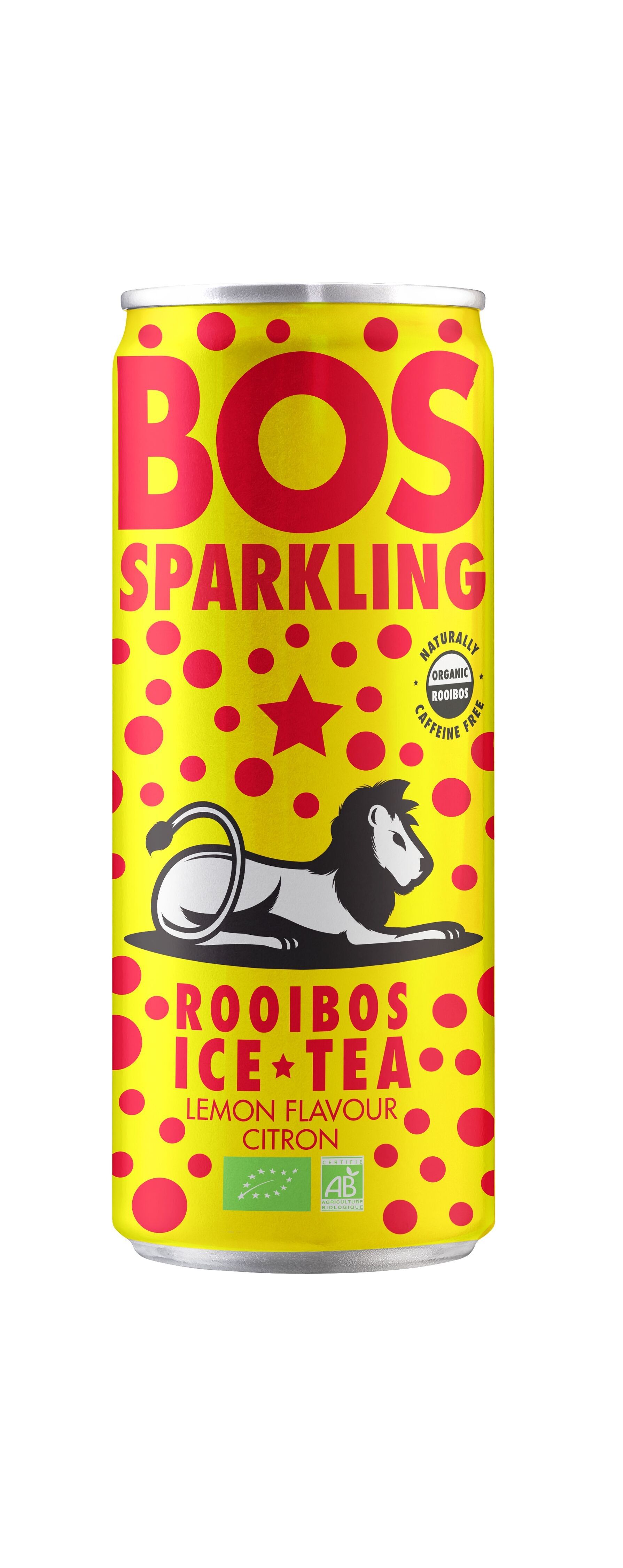 Sparkling Ice Tea Lemon – Bio-Rooibos – 250-ml-Dose – BOS