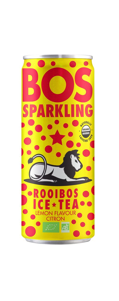 Sparkling Ice Tea Lemon - Organic Rooibos - 250ml can - BOS