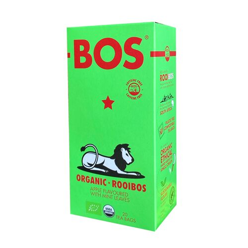 Tea Bags - Apple & Mint Flavoured - Organic Rooibos - BOS