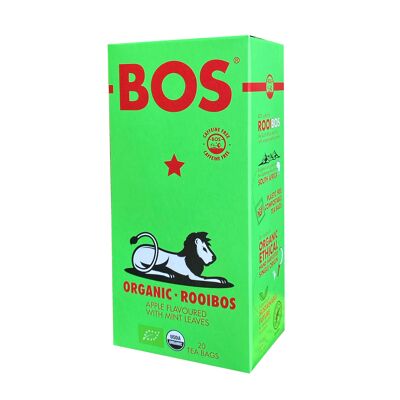 Tea Bags - Apple & Mint Flavored - Organic Rooibos - BOS