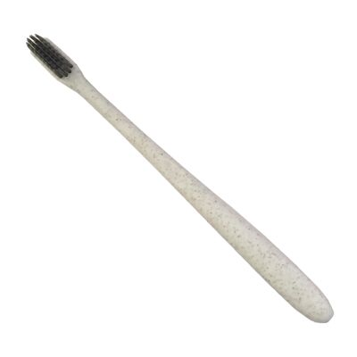 Biodegradable wheat straw toothbrush - white