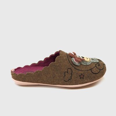 Bear Taupe house slippers