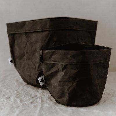 Paperbag set of 2 black (PU = 6 sets)