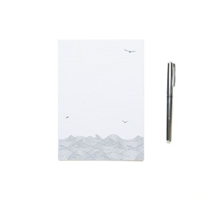 Notepad "Waves" - white, 25 sheets