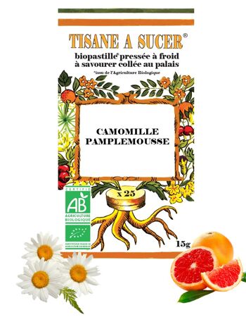 Tisane à sucer CAMOMILLE-PAMPLEMOUSSE